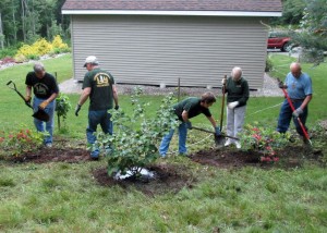 Vernon Greenways Volunteers add new plantings along the Rail-Trail.